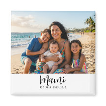 Ímã de Presente de Foto Estabelecida Mami
