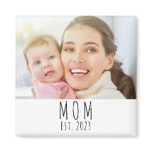 Ímã de Presente de Foto Estabelecida pela Mãe