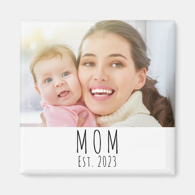 Íman Ímã de Presente de Foto Estabelecida pela Mãe (Frente)