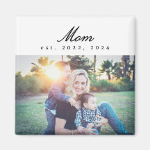 Ímã de Presente de Foto Estabelecida pela Mamãe