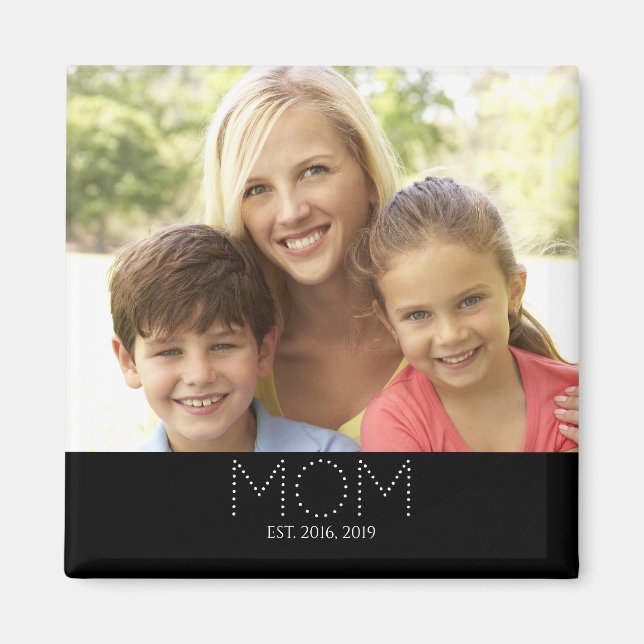 Íman Ímã de Presente de Foto Estabelecida pela Mamãe (Frente)