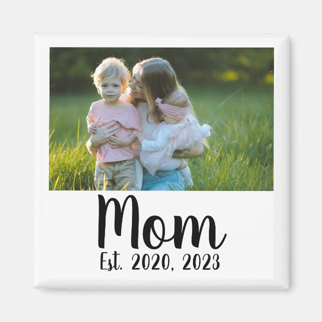 Íman Ímã de Presente de Foto Estabelecida pela Mamãe (Frente)