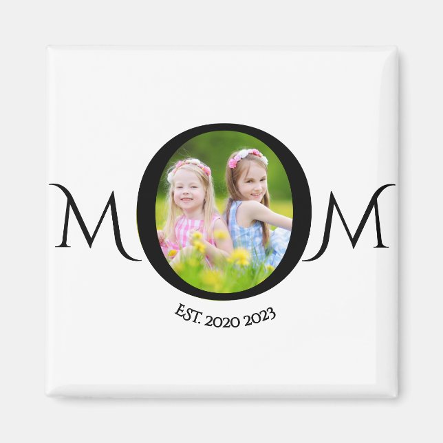 Íman Ímã de Presente de Foto Estabelecida pela Mamãe (Frente)