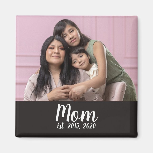 Íman Ímã de Presente de Foto Estabelecida pela Mamãe (Frente)