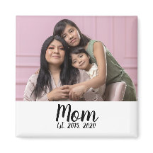 Ímã de Presente de Foto Estabelecida pela Mamãe