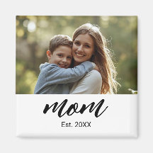 Ímã de Presente de Foto Estabelecida pela Mamãe