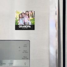 Ímã de Presente de Foto Estabelecida pelo Avô