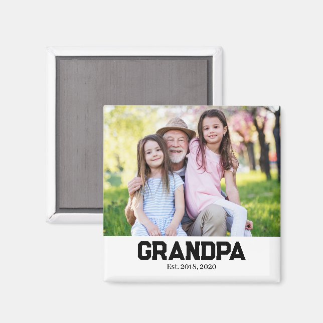 Íman Ímã de Presente de Foto Estabelecida pelo Avô (Front/Back)