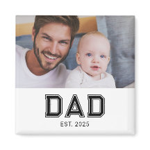 Ímã de Presente de Foto Estabelecida pelo Papai