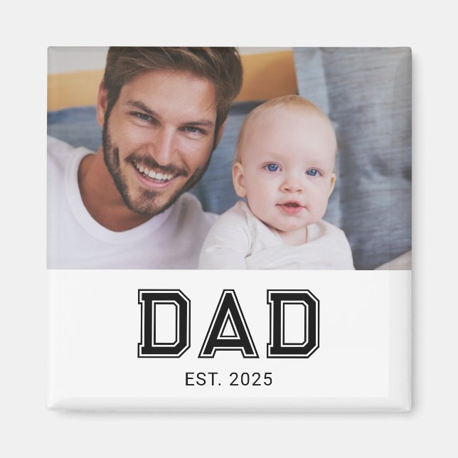 Íman Ímã de Presente de Foto Estabelecida pelo Papai (Frente)