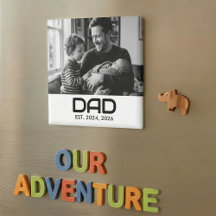 Ímã de Presente de Foto Estabelecida pelo Papai