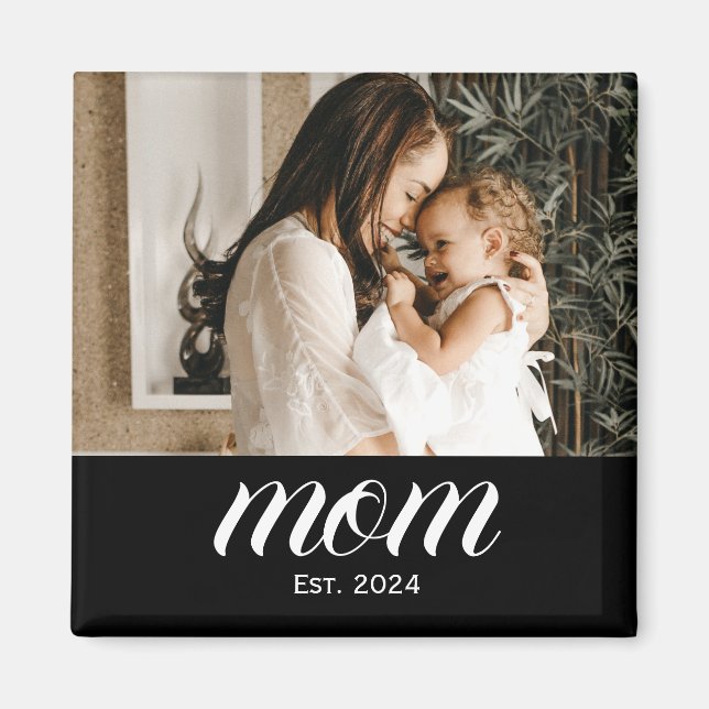 Íman Ímã de Presente de Foto Estabelecido pela Mamãe (Frente)