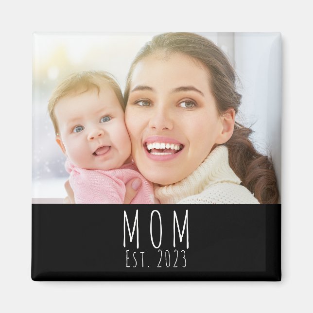 Íman Ímã de Presente de Foto Estabelecido pela Mamãe (Frente)