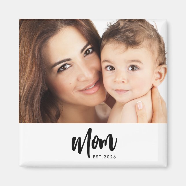 Íman Ímã de Presente de Foto Estabelecido pela Mamãe (Frente)