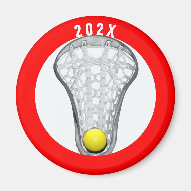 Íman Ímã de Presentes de Lacrosse Feminino (Frente)
