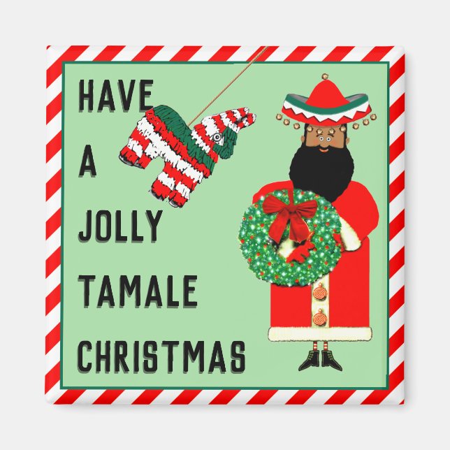 Íman Ímã de presentes de Natal Feliz (Frente)
