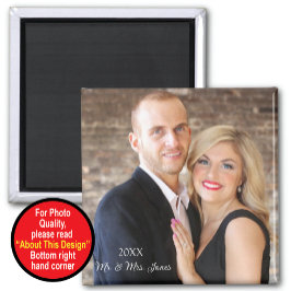 Íman Ímã de Primeiro Ano de Casamento Com Foto