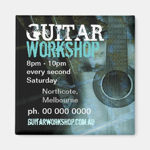 Íman Ímã de Promoção de Oficina de Guitarra de Música