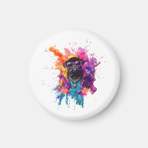 Íman "Ímã de Pug Grafite - Cachorro de Arte Urbana na G