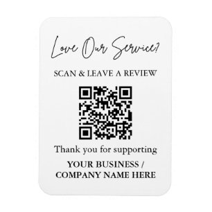 Íman Ímã de QR Code de Avaliação para Negócios