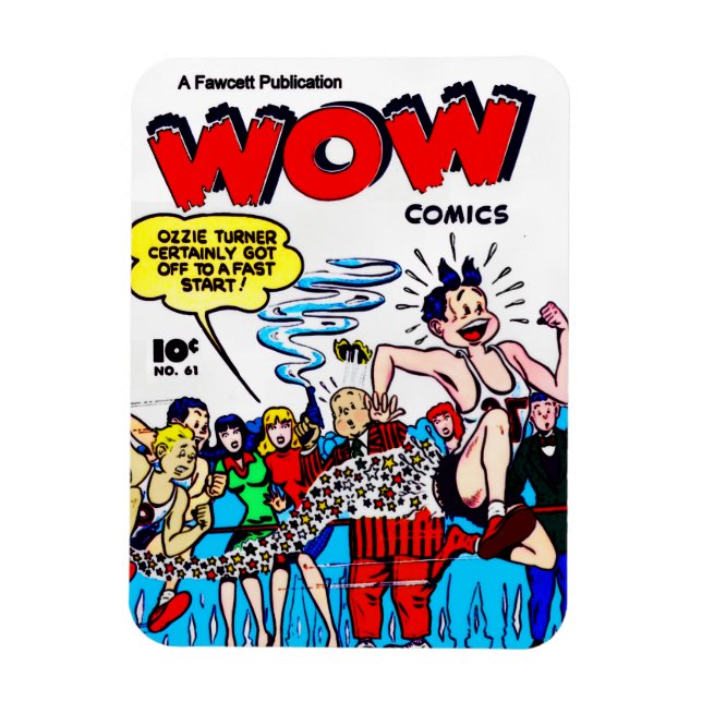 Íman Ímã de quadrinhos WOW dos anos 40 (Vertical)