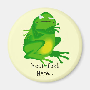 Íman Ímã de Rã Verde Irritada Personalizado
