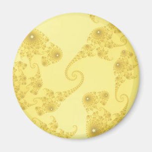 Íman Ímã de Rebanho de Cavalo-Marinho em Ouro Amarelo