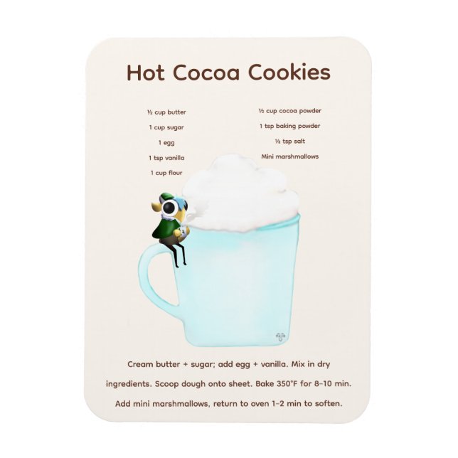Íman Ímã de Receita de Biscoito de Cacau Quente Eclipse (Vertical)