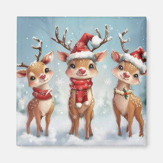 Íman Ímã de Rena de Natal Fofo