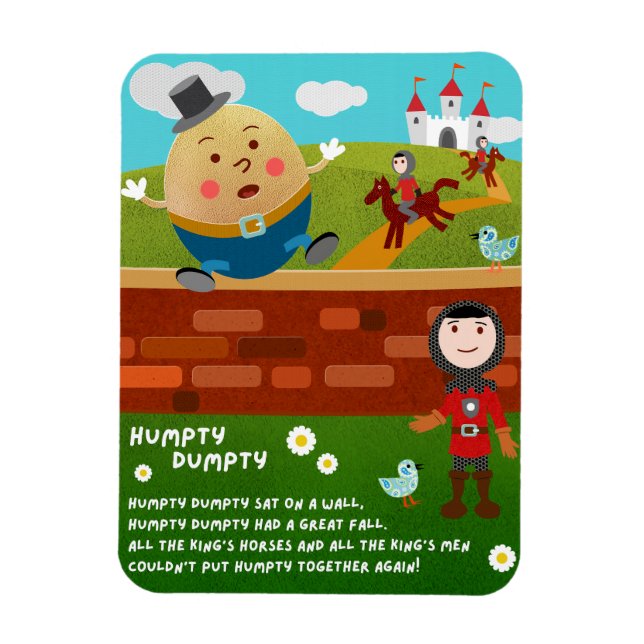 Íman Ímã de Rima Infantil Humpty Dumpty (Vertical)
