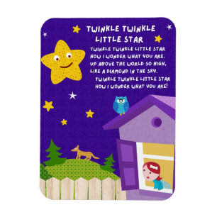 Íman Ímã de Rima Infantil Twinkle Twinkle Little Star
