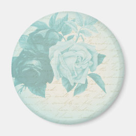 Íman Ímã de rosas florais elegantes e femininas vintage