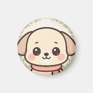 Íman Ímã de Rosto de Cachorrinho Kawaii Fofo 
