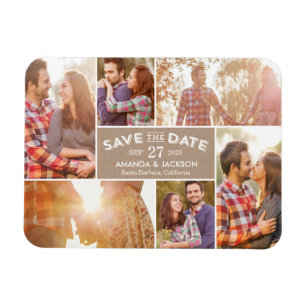 Íman Ímã de Salvar a Data com Vitrine de Fotos