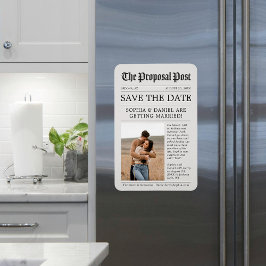 Íman Ímã de Salvar a Data do Jornal com Foto
