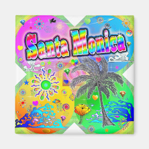 Íman Ímã de Santa Mônica Quadro Seasons