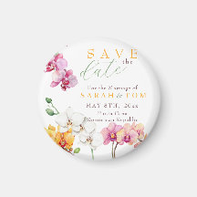 Ímã de Save the Date Floral de Orquídea