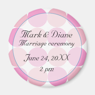 Íman Ímã de Save the Date Rosa