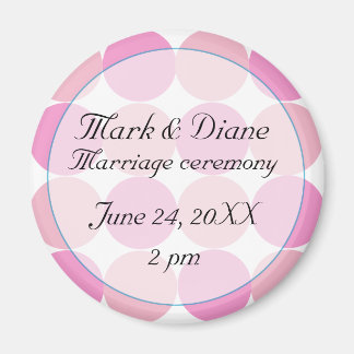 Íman Ímã de Save the Date Rosa