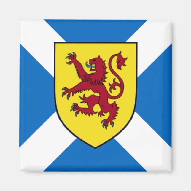 Íman Ímã de Scotland - cruz & leão (Frente)