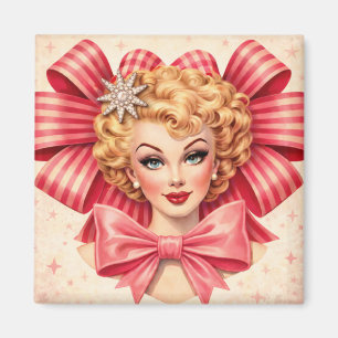 Íman Ímã de Senhora Pin-Up Vintage de Dia dos Namorados