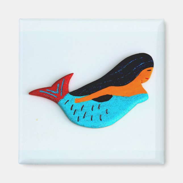 Íman ímã de sereia-brunette (Frente)