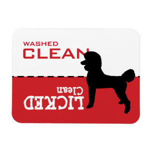 Íman Ímã de Silhueta de Poodle para Lava-Louças
