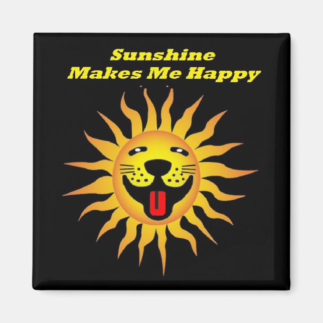 Íman Ímã de Sol Me Faz Feliz (Frente)