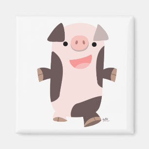 Íman Ímã de sorriso do porco dos desenhos animados