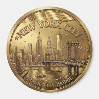 Íman Ímã de Souvenir da Ponte de Manhattan da Cidade de