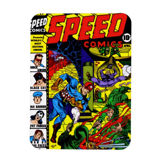 Íman Ímã de SPEED Comics dos anos 40 (Vertical)