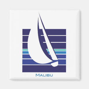 Íman Ímã de Square_Malibu dos azuis do barco