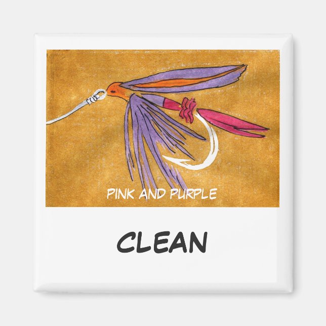 Íman Ímã de status "rosa e roxa" (Frente)