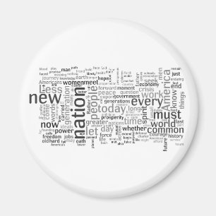 Íman Ímã de Tagcloud do discurso da inauguração de